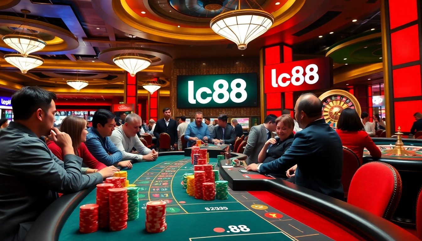 Experience the excitement of lc88 casino games with dynamic poker action and vibrant chips.