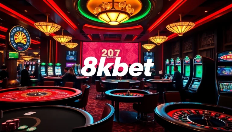 8kbet players enjoying luxury casino games at vibrant tables with exciting action.